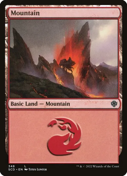 Mountain, Magic card SCD 348 — Starter Commander Decks set