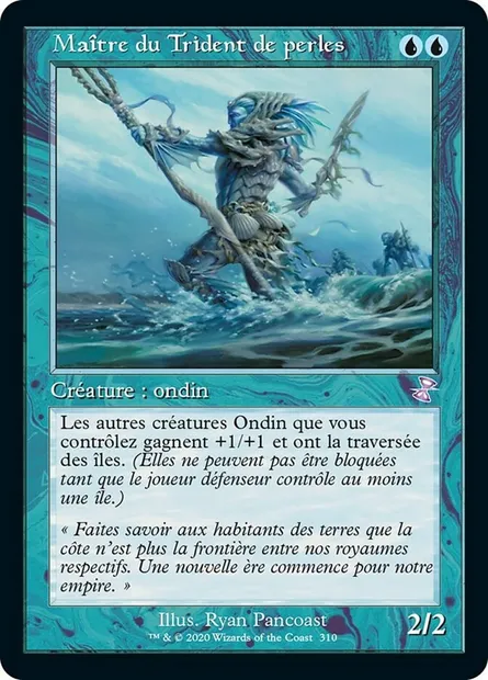 Maître du Trident de perles, carte Magic TSR 310 — extension Spirale Temporelle Remastered