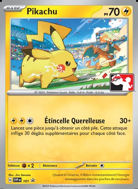 Pikachu, carte Pokémon PR-SV 101 — extension SVP Black Star Promos