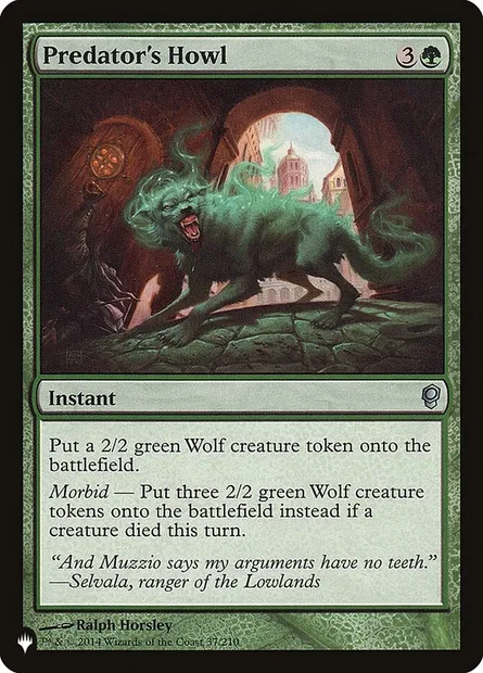 Predator's Howl, Magic card PLST CNS-37 — The List set