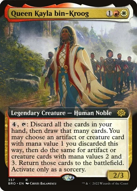 Queen Kayla bin-Kroog, Magic card BRO 357 — The Brothers' War set