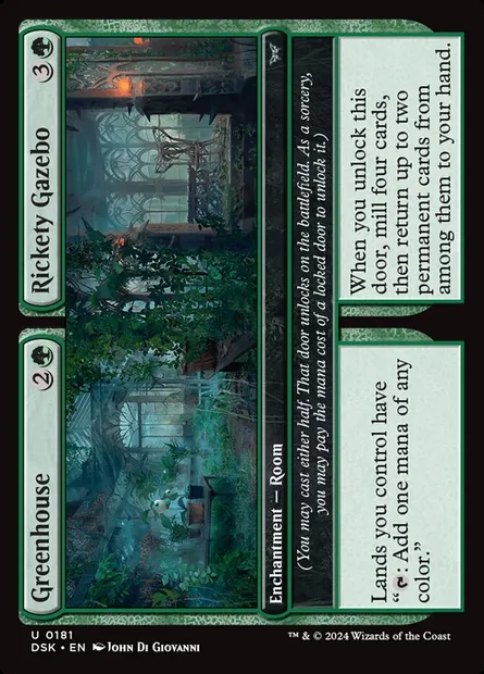 Greenhouse // Rickety Gazebo, Magic card DSK 181 — Duskmourn: House of Horror set