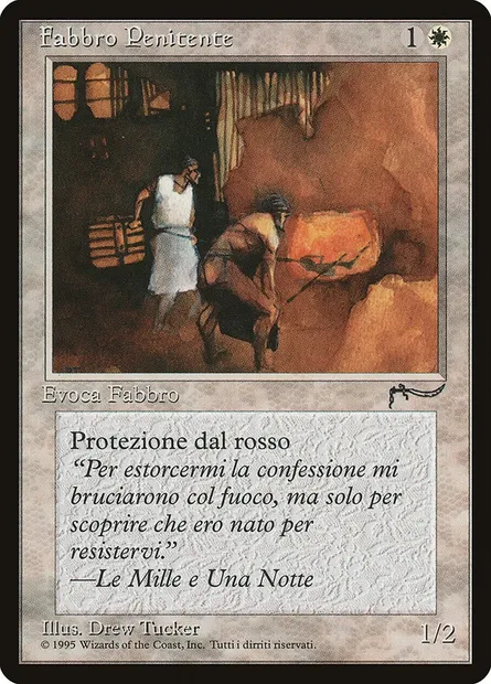 Repentant Blacksmith, Magic card RIN 10 — Rinascimento set
