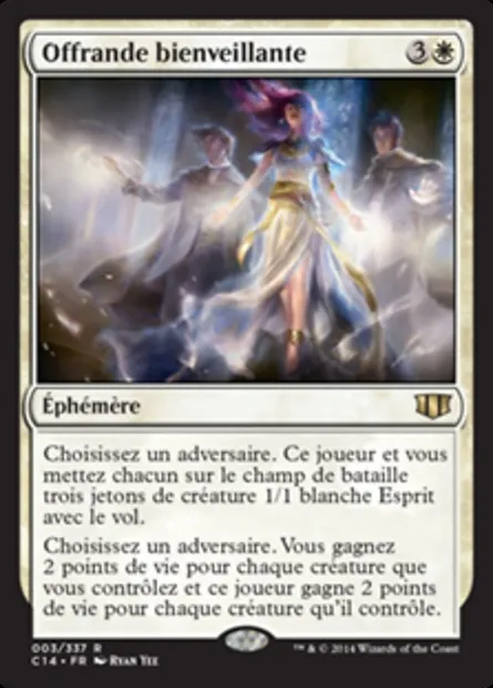 Offrande bienveillante, carte Magic C14 3 — extension Commander 2014