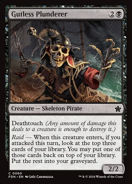 Gutless Plunderer, Magic card FDN 60 — Foundations set