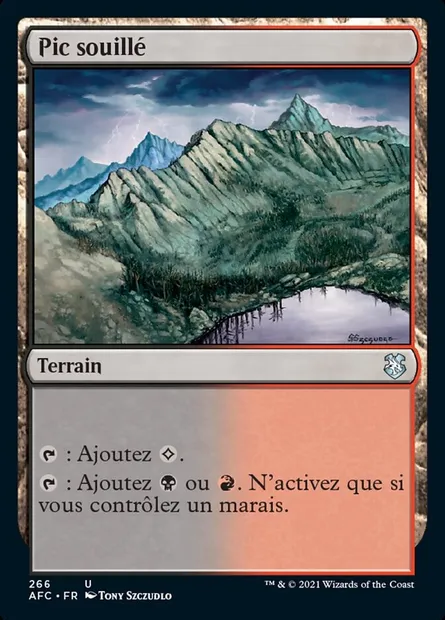 Pic souillé, carte Magic AFC 266 — extension Forgotten Realms Commander