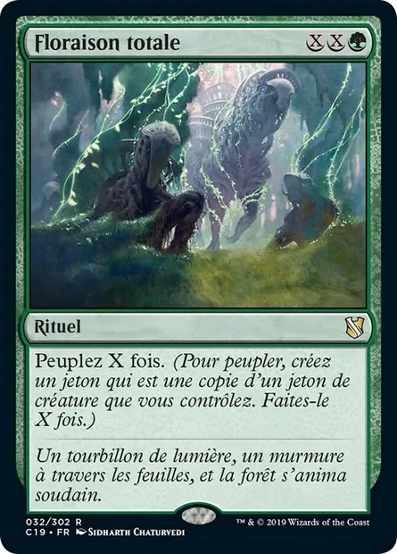 Floraison totale, carte Magic C19 32 — extension Commander 2019