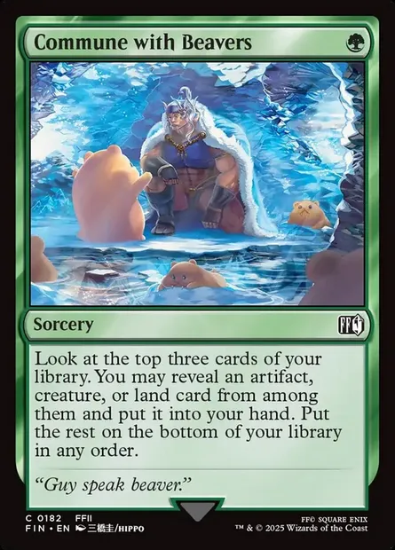Commune with Beavers, Magic card FIN 182 — Final Fantasy set