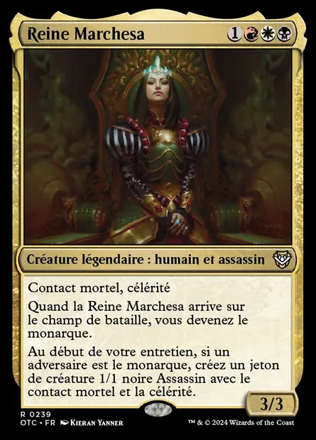 Reine Marchesa, carte Magic OTC 239 — extension Outlaws of Thunder Junction Commander