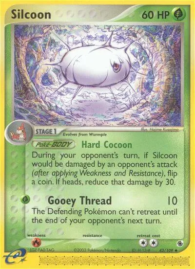 Silcoon, Pokémon card RS 43 — Ruby & Sapphire set