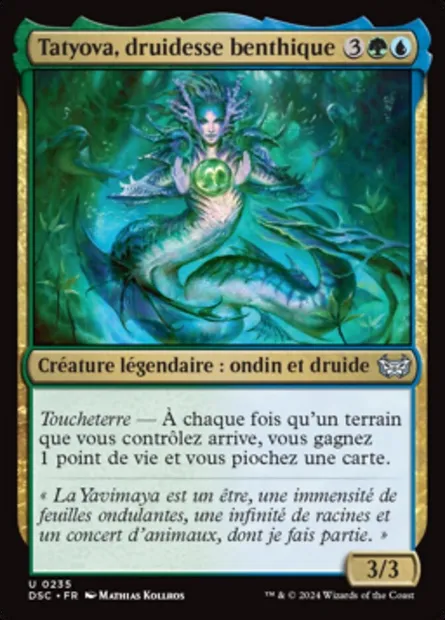 Tatyova, druidesse benthique, carte Magic DSC 235 — extension Duskmourn: House of Horror Commander