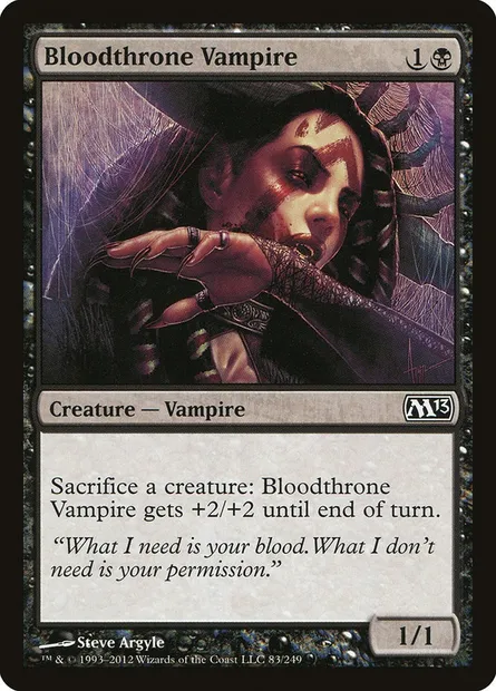Bloodthrone Vampire, Magic card M13 83 — Magic 2013 set
