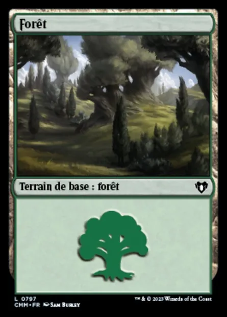 Forêt, carte Magic CMM 797 — extension Commander Masters