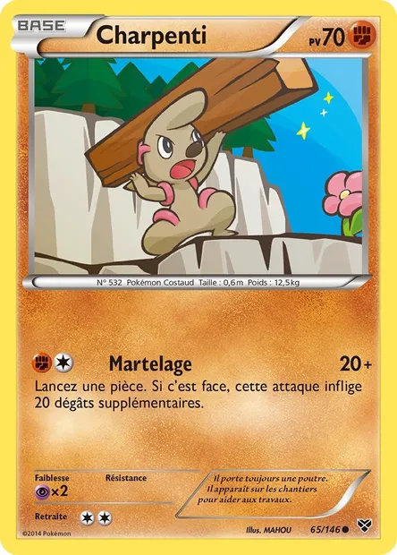 Charpenti, carte Pokémon XY 65 — extension XY