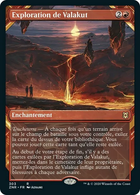Exploration de Valakut, carte Magic ZNR 303 — extension Renaissance de Zendikar