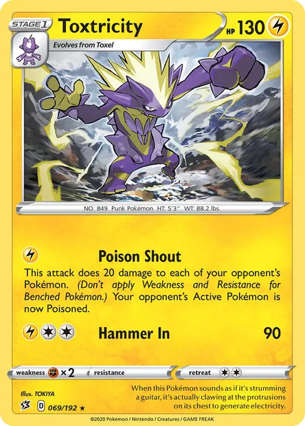Toxtricity, Pokémon card RCL 69 — Rebel Clash set
