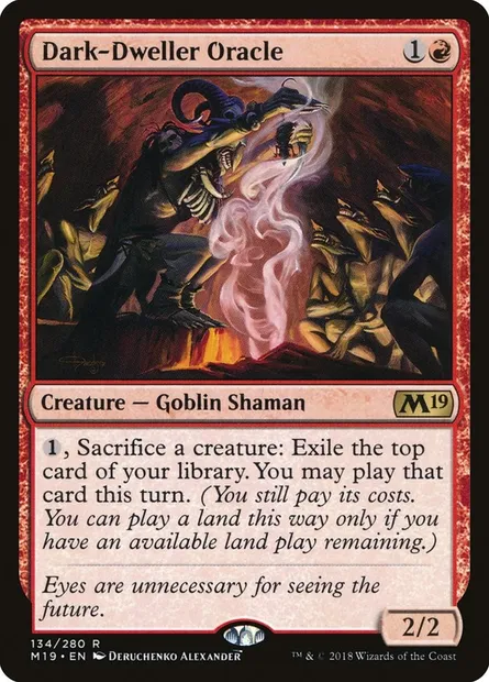 Dark-Dweller Oracle, Magic card M19 134 — Core Set 2019 set