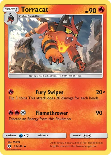 Torracat, Pokémon card SUM 25 — Sun & Moon set
