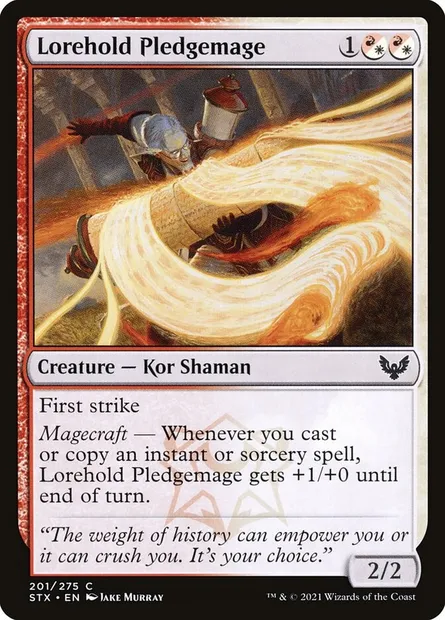 Lorehold Pledgemage, Magic card STX 201 — Strixhaven: School of Mages set