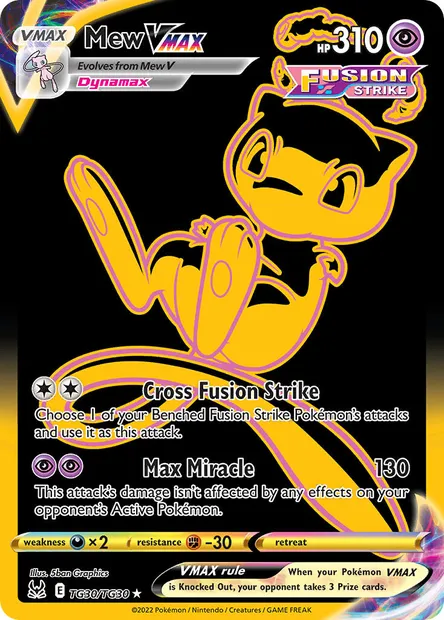 Mew VMAX, Pokémon card LOR TG30 — Lost Origin set