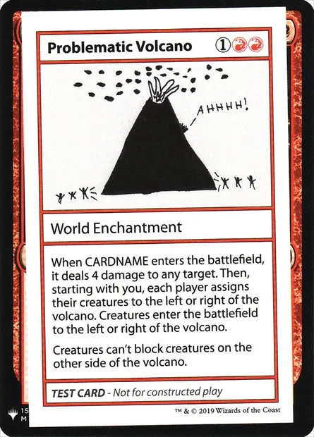 Problematic Volcano, carte Magic CMB1 60 — extension Mystery Booster Playtest Cards 2019