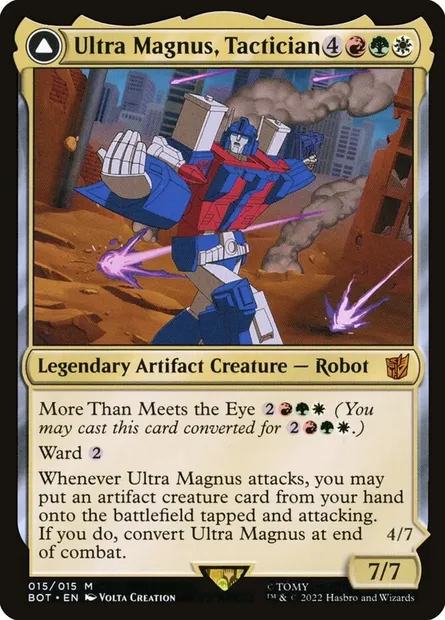 Ultra Magnus, Tactician // Ultra Magnus, Armored Carrier, Magic card BOT 15 — Transformers set