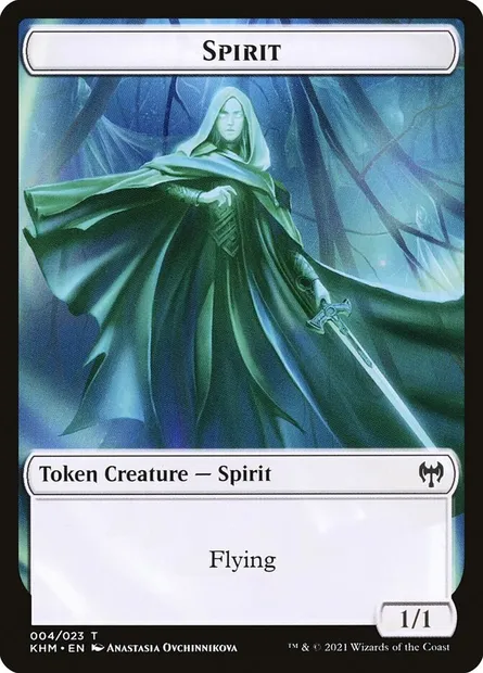 Spirit, carte Magic TKHM 4 — extension Kaldheim Tokens