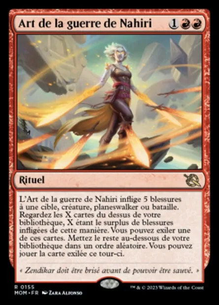 Art de la guerre de Nahiri, carte Magic MOM 155 — extension L'invasion des machines