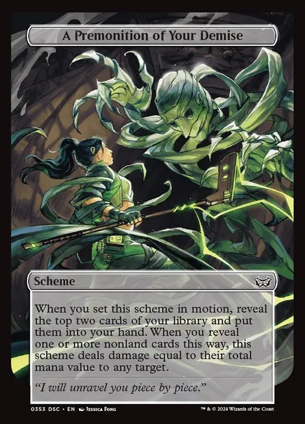 A Premonition of Your Demise, Magic card DSC 353 — Duskmourn: House of Horror Commander set