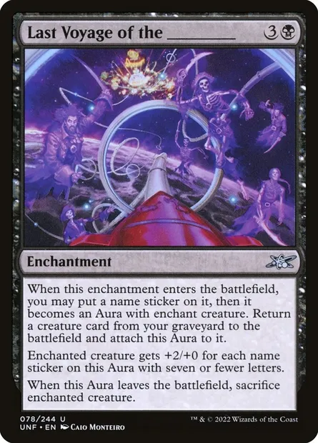 Last Voyage of the _____, carte Magic UNF 78 — extension Unfinity