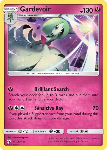 Gardevoir, Pokémon card LOT 141 — Lost Thunder set