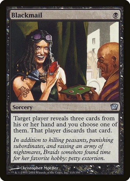 Blackmail, Magic card 9ED 115★ — Ninth Edition set