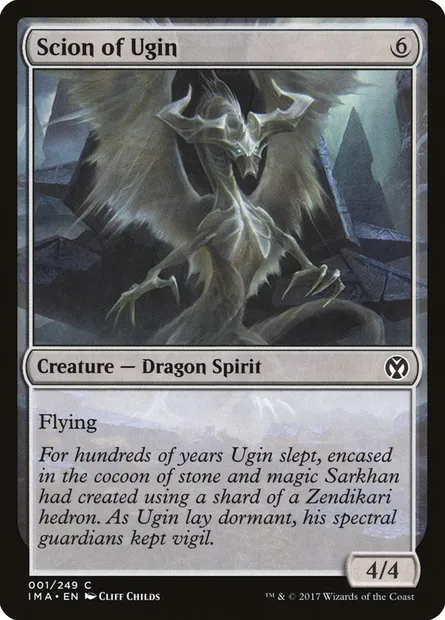 Scion d'Ugin, carte Magic IMA 1 — extension Iconic Masters