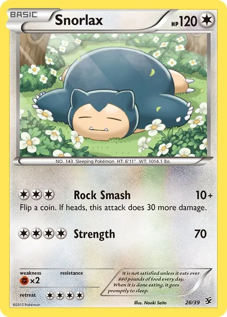 Snorlax, Pokémon card KSS 26 — Kalos Starter Set set