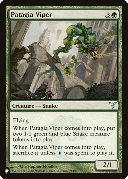 Patagia Viper, Magic card PLST DIS-89 — The List set