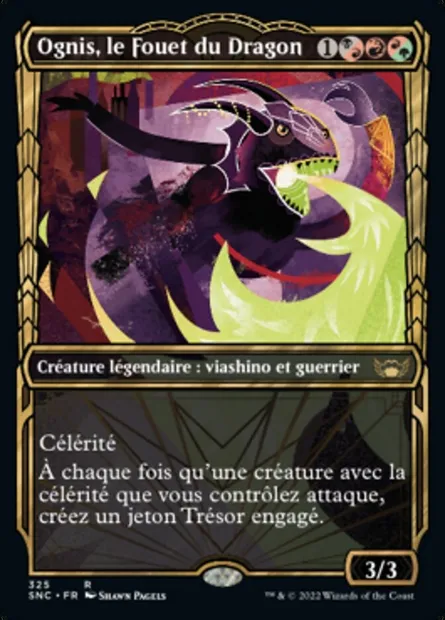 Ognis, le Fouet du Dragon, carte Magic SNC 325 — extension Les rues de la Nouvelle-Capenna