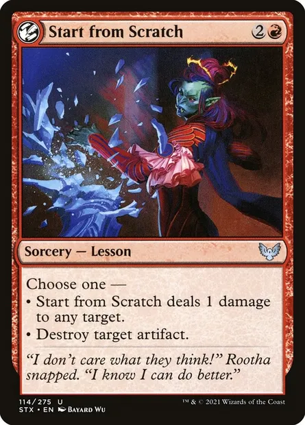 Start from Scratch, Magic card STX 114 — Strixhaven: School of Mages set
