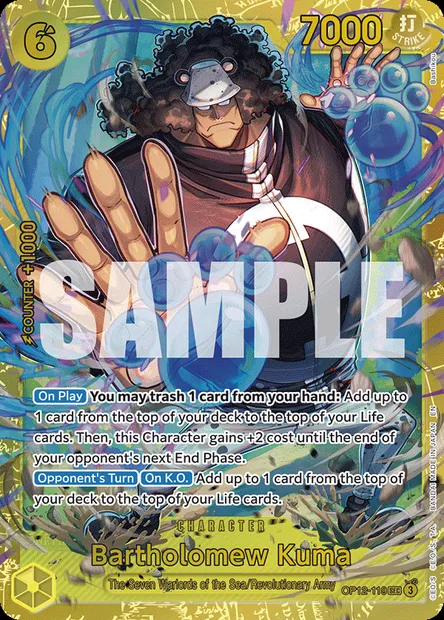 Bartholomew Kuma, One Piece card OP12-119 — LEGACY OF THE MASTER set