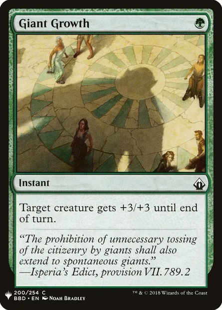 Giant Growth, Magic card PLST BBD-200 — The List set