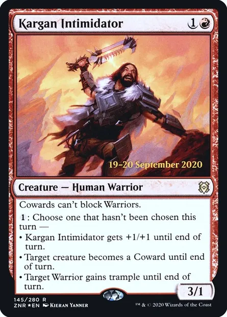 Kargan Intimidator, Magic card PZNR 145s — Zendikar Rising Promos set