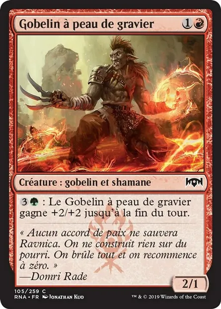 Gobelin à peau de gravier, carte Magic RNA 105 — extension L'allégeance de Ravnica