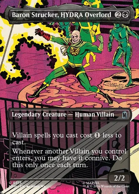 Baron Strucker, HYDRA Overlord, Magic card MSH 315 — Marvel Super Heroes set