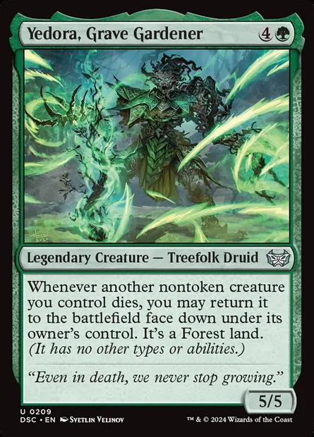 Yedora, Grave Gardener, Magic card DSC 209 — Duskmourn: House of Horror Commander set