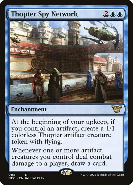 Thopter Spy Network, Magic card NEC 98 — Neon Dynasty Commander set