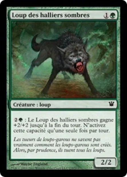 Loup des halliers sombres, carte Magic ISD 175 — extension Innistrad