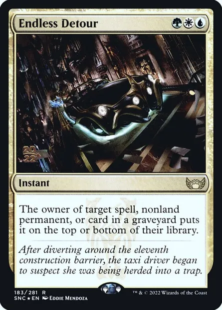 Déviation sans fin, carte Magic PSNC 183s — extension Streets of New Capenna Promos