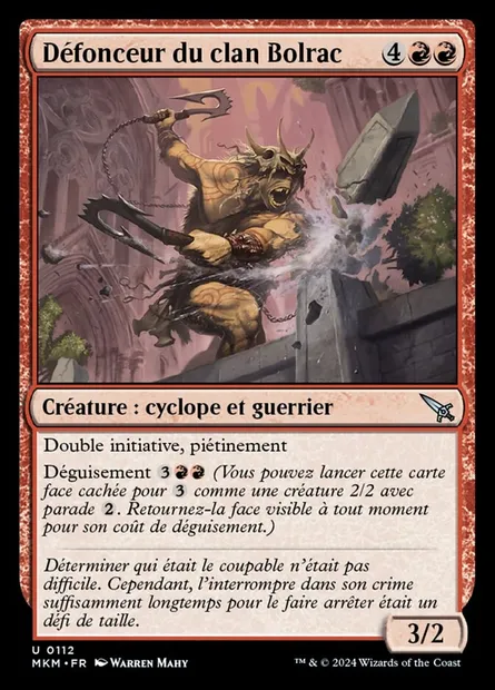Défonceur du clan Bolrac, carte Magic MKM 112 — extension Murders at Karlov Manor