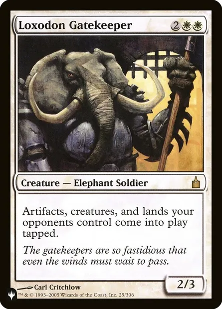 Loxodon Gatekeeper, Magic card PLST RAV-25 — The List set