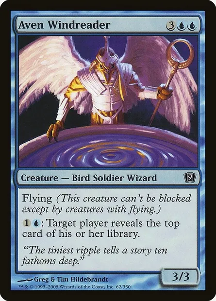 Aven Windreader, Magic card 9ED 62★ — Ninth Edition set
