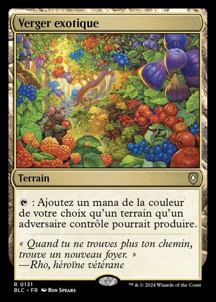 Verger exotique, carte Magic BLC 131 — extension Bloomburrow Commander
